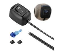 Tomedeks 1 Pieza Interruptor 12v Tipo Pasta Interruptores en Forma de Gota de Agua Botón,Interruptor Pequeño,ON/OFF para Antiniebla,Con Cable de 1 m, Accesorios Generales para Automóviles
