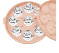 Tomedeks 1 Piezas Cubitera, Molde Para Hielo De Silicona, Molde Hielo Forma De Rosas 3D, Para Hacer Bolas De Hielo, 3.5Cm Cubiteras Para Hielo, Reutilizables, Mejor Para Congelador, Bebidas Varias