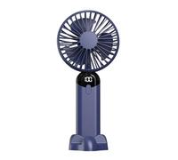 Tomedeks 1 unidad Azul oscuro Ventilador-Portatil-Mano-USB-Pequeño-Mini-Recargable-Silencioso-Portable-Fan-Portátil-Ventoinha Bateria de Mesa Escritorio Personal Viaje Secretaria,Sirve como soporte