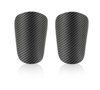 Tomedeks 2 mini espinilleras de fibra de carbono de 10 x 6 cm, mini espinilleras de fútbol para niños, niñas, adolescentes y niños