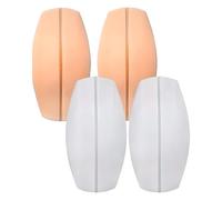 Tomedeks 2 Pares/4 Piezas Almohadillas para Tirantes De Sujetador De Silicona, Sujetador Protectores de Hombro, Cojín para Correa de Sujetador, Protectoras De Hombro Flexibles(Color de Piel+Blanca)