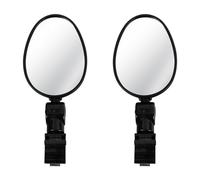 Tomedeks 2 PCS Retrovisor Bicicleta - Retrovisor Patinete electrico - Espejo para Scooter eléctrico - Adecuado para manillares de 15 mm a 35 mm - Reflectante - Ajustable 360° (óvalo)