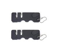 Tomedeks 2 piezas afilador de cuchillos manual,afilador cuchillos manual,afiladora cuchillos,Práctico, compacto y ligero, ideal para uso en exteriores, para afilado grueso y fino