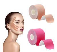 Tomedeks 2 Piezas Cinta Antiarrugas, 2.5Cm*5M Cinta Antiarrugas, Cinta Antiarrugas, Adhesivo Antiarrugas, Parches Antiarrugas, Pegatinas Antiarrugas