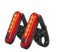 Tomedeks 2 piezas de luz trasera de bicicleta, con cable de datos USB, LED impermeable luz de la bicicleta, MTB equipo de equitación, Para bicicleta de carreras, E-Bike (Rojo), Estilo 2