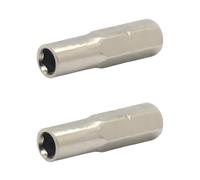 Tomedeks 2 Piezas Destornillador Hexagonal 6.35 Mm 1/4 Pulgada Adaptador De Puntas para Micro Puntas Forma 4 Mm,Funda Magnética Adaptadora De 6,35 A 4 Mm,Destornillador Hexagonal Punta