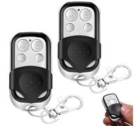 Tomedeks 2 Piezas Mando Garaje 433MHz, Universal Mando 4 Botones Código Fijo, Controles Remotos Botones con Letras, para Puerta de Garaje Automática