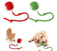 Tomedeks 2 Piezas Pelota interactiva para perros, juguete automático eléctrico con cable para gatos y perros,B