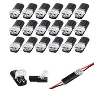 Tomedeks 20 Piezas Conectores Eléctricos Rapidos, Conector de Enchufe para Coche, 2 Pines Conector de Cable, 18-22 AWG Conector de Conexión Rápida de Cable, Empalmes Cables Electricos