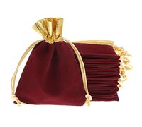 Tomedeks 20PCS Bolsa de terciopelo Bolsa de joyería Bolsa con cordón Bolsitas Para Regalos Saquitos De Tela Bolsas Tela Pequeñas Bolsa De Franela Bolsa De Terciopelo 7 x 9 cm (Red 2)
