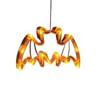 Tomedeks Cadena de Luces de Murciélagos de Halloween, Decoración de Halloween Interior Y exterior, Impermeable, Batería de Luces de Hadas de Murciélagos Naranja