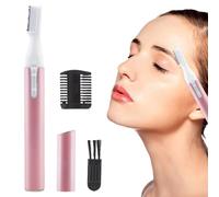 Tomedeks Depiladora de cejas para mujeres, depiladora facial mujer,mini afeitadora eléctrica portátil para cejas, labios y cuerpo, color rosa