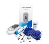 Tomedeks Medidor de Glucosa Multifuncional Con 50 tiras reactivas de Glucosa, 50 lancetas y 1 dispositivo de punción, medidor de glucosa en sangre（B）