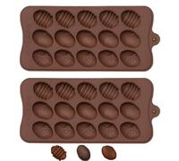Tomedeks Molde de Chocolate de Pascua,2 Piezas Mol-de de Silicona para Chocolate, Mol-de de Huevos y Conejo de Pascua para Caramelos, Gelatina, Hielos, Pasteles Casero