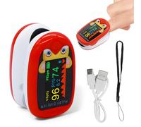 Tomedeks Oxímetro de pulso para niños, medidor de saturación de oxígeno en el dedo con pantalla TFT - Oxímetro portátil para medir oxígeno en sangre y pulso en 5 segundos - Manejo sencillo