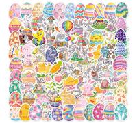 Tomedeks Pegatinas de Pascua, 100pcs Pascua Pegatinas, Pe-gatinas Temáticas de Pas-cua, Pe-gatinas de Pas-cua para Niños, Pega-tinas de Huevos de Pa-scua, Hojas de Pega-tinas de Pa-scua