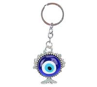 Tomedny 2 uds azul mal de ojo colgante de cristal llavero colgante adorno