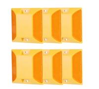 Tomedny 6 reflectores de Carretera de plástico, 3,7 x 3,7 x 0,8 Pulgadas, reflectores de Entrada de Carretera, marcadores de Pernos de Entrada de pavimento para aceras, autopistas