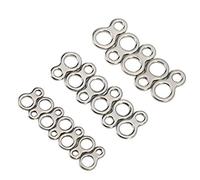 Tomedny 60 Anillos divididos de Pesca, Kit de Anillos de Jigging de Acero Inoxidable, Figura de Pesca sólida, 8, Conector de Aparejos de señuelo de Jigging para curricán en Alta mar