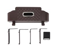 Tomedny Back Seat Car Organizer, Car Seat Back Organizer with Cup Holders Tissue Box Headrest Hanging Storage Box for Hold Phone Snacks (Brown)