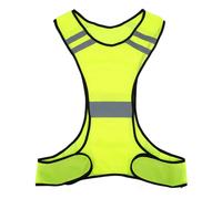 Tomedny Chaleco de Carrera Reflectante, Ropa de Equipo de Alta Visibilidad Nocturna de Chaleco de Seguridad Reflectante Cintura Ajustable para al Aire Libre (Amarillo Fluorescente)