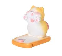 Tomedny Cute Cat Phone Holder, Cat Shaped Phone Stand Smartphone Stand Desk Ornament Resin Figurine Cute Home Office Decor for Bedroom