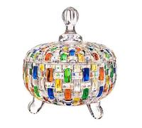 Tomedny de cristal para dulces, recipientes para galletas, tarros para dulces con tapas, pintados a mano, coloridos