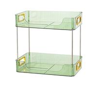 Tomedny Desktop Organizer, Office Desk Shelf Organizer 2 Tier Office Shelves Storage Rack Desktop Bookshelf for Top of Desk (Green)