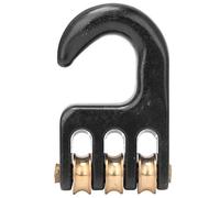 Tomedny Gancho de polea para Aparejo de Windsurf, Aparejo de Windsurf de aleación de Aluminio con Gancho de polea de Windsurf de 3 Ruedas para Accesorios de veleros