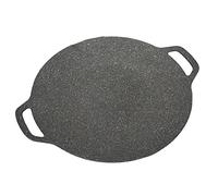 Tomedny Sartén para parrilla coreana, placa para parrilla de barbacoa coreana con revestimiento antiadherente de 6, plancha redonda con asas dobles para asar en interiores y exteriores (30cm)