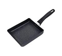 Tomedny Sartén Tamagoyaki, sartén para tortilla japonesa, utensilios de cocina coreanos antiadherentes, incluso calefacción, portátil para huevos fritos y desayuno (negro)