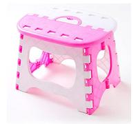 Tomedny Taburete Plegable, taburetes Plegables de plástico con asa de Transporte, pequeña Silla Plegable, Herramienta portátil para Cocina, baño, Dormitorio (Rosa)