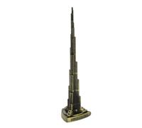 Tomedny Torre Burj Khalifa, 18 cm Bronce Estatua Burj Khalifa Edificio Torre Adornos Oficina Escritorio Decoración Arte Artesanía Recuerdo para Oficina Hogar