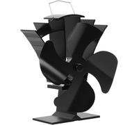 Tomersun Ventilador de quemador de leña pequeño de 4 aspas, ventilador de estufa de leña, ventilador de chimenea alimentado por calor, ventiladores ecológicos, circulación amigable para leña/quemador