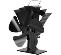 Tomersun Ventilador de quemador de troncos de 5 aspas, mini ventilador alimentado por calor, ventiladores ecológicos silenciosos para el hogar, quemador de leña, chimeneas