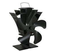 Tomersun Ventilador de quemador de troncos de 5 aspas Mini ventilador de estufa de leña ventiladores alimentados por calor, pequeño ventilador de chimenea ecológico para chimenea