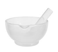 TOMETURE 1 juego de mortero de vidrio con - Machacador de ajo y especias - Molinillo y mezclador para farmacia o laboratorio científico