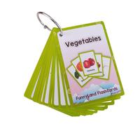 TOMETURE 1 Juego de Tarjetas didácticas para Aprender Palabras en inglés: Tarjetas de reconocimiento de Verduras para niños, Herramientas para enseñar Vocabulario a niños pequeños, Juguetes