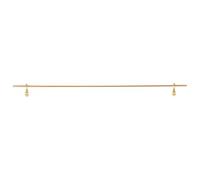 TOMETURE 1 Kit de rieles Dorados para estantes: Barra de barandilla metálica Decorativa con barrotes para Vitrina de vinos - Postes de barandilla de Vidrio, de protección para estantes de Bar de 50