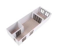 TOMETURE 1 Set Miniatura Casa de Muñecas Cabaña - Escala 1:50 Villa Miniatura Modelos Casa Pequeña Adornos Mini Accesorio de Montaje - Mini Kit de Construcción de Habitación para Niñas y Niños