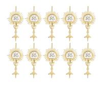 TOMETURE 10 adornos para cupcakes de Comunión: Decoraciones religiosas bíblicas - Adornos para fiestas cristianas con temática de la iglesia Holy-Light - Ideales para hogares y lugares festivos