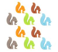 TOMETURE 10 clips de silicona para bolsitas de té: colgador de bolsitas de té con forma de ardilla, clip para taza de café con forma de animal y marcadores de bebidas, identificadores de vasos