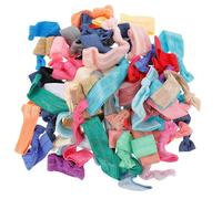 TOMETURE 100 Piezas Gomas Elásticas Cabello de Tejido Sujeción Segura y Función de Diadema para Mujeres y Niñas en Actividades Deportivas Entrenamiento Color Aleatorio