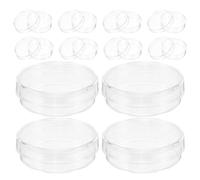 TOMETURE 100 Unidades Placas de Petri Compatibles Equipos de Laboratorio de 35mm de Plástico Transparente Tapas y Monitoreo Microscópico para Laboratorio en Investigación Microbiológica