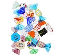 TOMETURE 12 Piezas de Escultura de Vidrio de Colores en Forma de Dulce, Decoración Elegante y Artística para Hogar y Comedor, Pieza Decorativa Estable y Delicada Varios estilos
