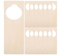 TOMETURE 13 piezas de colgadores de puerta de madera para manualidades - Etiquetas para puertas sin acabado para decorar/escribir fácilmente - En blanco para administración de propiedades y
