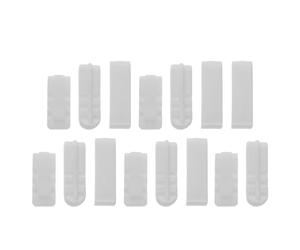 TOMETURE 15 Prácticos Clips para Bolsas de Vacío de Plástico Blanco, Versátiles y Ahorradores de Espacio, Ideales para Uso Doméstico Aire Libre