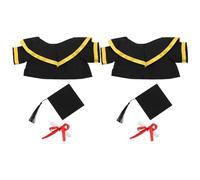 TOMETURE 2 Conjuntos de Ropa de graduación para muñecas con Toga y Birrete, Conjunto de Disfraz de graduación para Osos de Peluche de 8 a 12 Pulgadas, Ropa Divertida para disfrazar Animales de