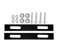 TOMETURE 2 Placas de Montaje Negro para Caja Trasera de Motocicleta y Placa de Soporte del Portaequipajes Trasero, Acero Inoxidable Portátil, para Motocicleta y Bicicleta Eléctrica