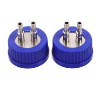 TOMETURE 2 tapones de muestreo Scientific GL45 - Tapones de transferencia de líquidos para botellas de fermentación de laboratorio - Manipulación segura de reactivos con 2 puertos para el cultivo